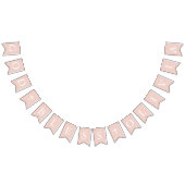 Dusty Rose Croix blanche Fille Baptême Drapeaux (Tout)