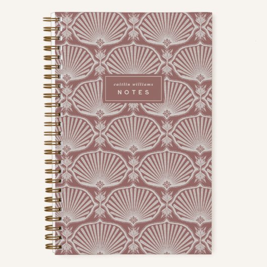 Dusty Rose | Deco Fans Personalized Notebook Notitieboek (Voorkant)