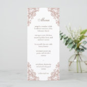 Dusty rose dentelle menu mariage (Debout devant)