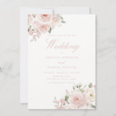 Dusty Rose Divine Blush Wedding Kaart (Voorkant)