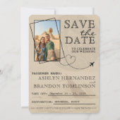 Dusty Rose Egypt Passport Wedding Save the Date (Dos)