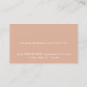 Dusty Rose élégant Carte de visite élégant pour fe (Dos)