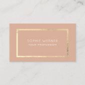 Dusty Rose élégant Carte de visite élégant pour fe (Devant)