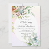 Dusty rose enchantée Garden Wedding Invitation (Devant)