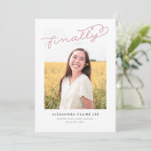 Dusty Rose Enfin Faire-part de diplôme de photogra (Debout devant)