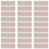 Dusty Rose | Étiquettes de adresse individuels (Devant)