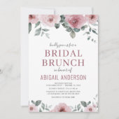 Dusty Rose Floral Bridal Brunch Shower Invitation (Devant)
