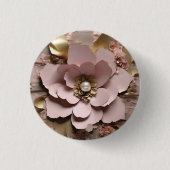 Dusty Rose Floral - Button (Voorkant)
