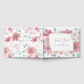 Dusty Rose Floral Élégant Mariage Livre d'invités (Complet)