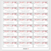 Dusty Rose Floral Individuel Étiquettes de adresse (Feuille)