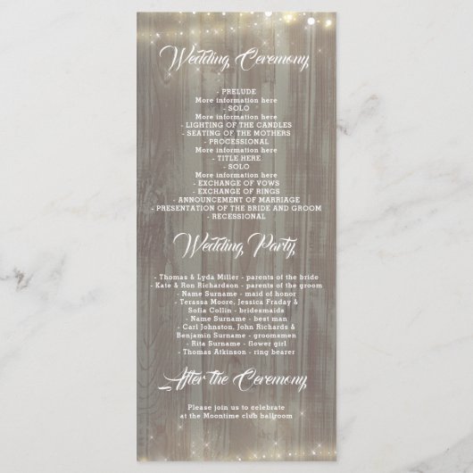 Dusty Rose Floral Mason Jar Programme de mariage r (Dos)