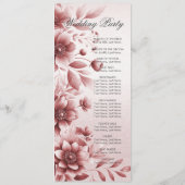 Dusty Rose Floral Wedding Programme (Dos)