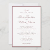 Dusty Rose Framed Wedding Invitation (Devant)