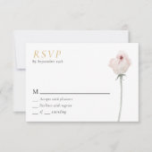 Dusty Rose Gold Sage Green Vintage Wedding RSVP (Devant)