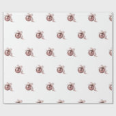 DUSTY ROSE HOLIDAY ORNAMENT WRAPPING PAPER CADEAUPAPIER (Vlak)