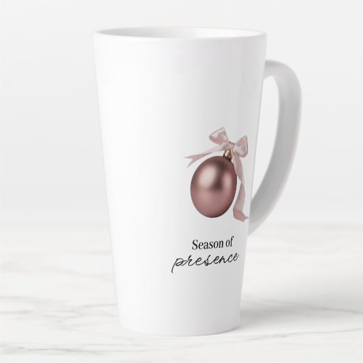 DUSTY ROSE LATTE MUG FOR CHIC HOLIDAY LATTE MOK (Rechterhoek)