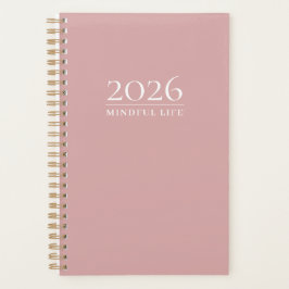 Dusty Rose Minimal Planner | Custom Year, Title &