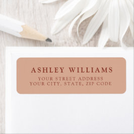 Dusty Rose Minimalist Elegant Return Stickers