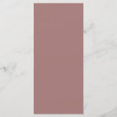 Dusty Rose Modern Elegant Simple Mariage Menu (Dos)