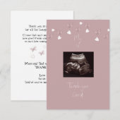 Dusty Rose Mon 1er Carte de remerciements Drôle (Devant / Derrière)