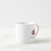 DUSTY ROSE ORNAMENT ESPRESSO MUG FOR CHIC HOLIDAYS (Devant droit)