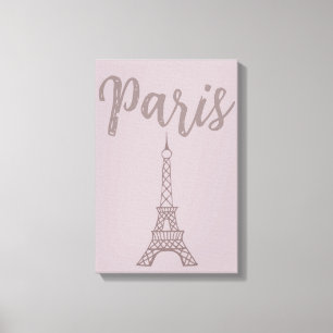 Dusty rose Paris Tour Eiffel Toile murale