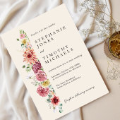 Dusty Rose personnalisé Faire-part de mariage Mauv