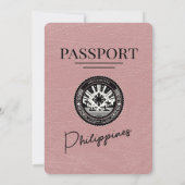 Dusty Rose Philippines Faire-part de mariage de pa (Dos)