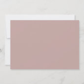 Dusty Rose Photo Wedding  Invitation Kaart (Achterkant)