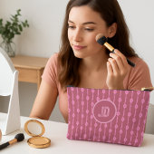 Dusty Rose Pink Large Text With Flowers Etui