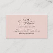 Dusty Rose QR Code Site Web Mariage Cartes RSVP (Devant)