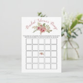 Dusty rose rose fleurs nuptiale carte de jeu (Debout devant)