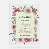 Dusty rose rose mariage fleurs d'aquarelle rose (Recto)