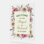 Dusty rose rose mariage fleurs d'aquarelle rose (Angle)