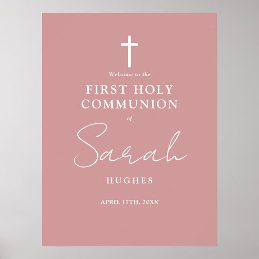 Dusty Rose rose première Affiche de bienvenue de c (Devant)