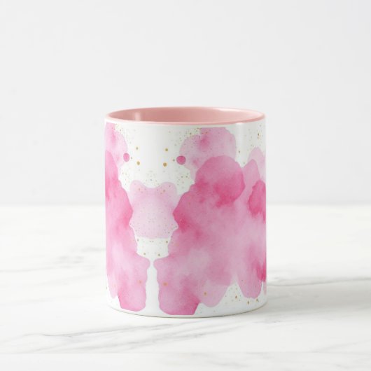 Dusty Rose Sprinkled Gold Mug (Centre)