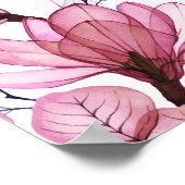 Dusty Rose Transparent Floral Baptism Affiche de b (Coin)