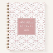 Dusty Rose Vine Pattern Journal | Custom Name (Devant)