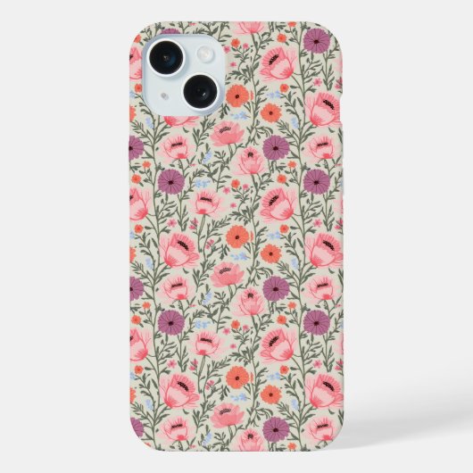 Dusty Rose Wildflowers Watercolor (Verso)