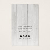 Dusty roze boho floral custom logo earing display visitekaartje (Achterkant)