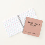Dusty roze dingetje dat ik moet doen om een lijst  notitieboek (Binnen)