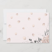 dusty roze donkergrijze bloemen geweldig vrijgezel kaart (Achterkant)