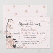 dusty roze donkergrijze bloemen geweldig vrijgezel kaart (Voorkant / Achterkant)