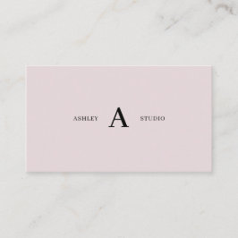 Dusty Roze Eenvoudige Minimale Professionele Promo Visitekaartje