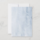 Dusty Roze en Navy Blauw Bruiloft RSVP (Achterkant)