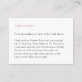 Dusty roze initialen bruiloft informatiekaartje (Achterkant)