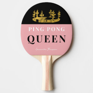 Dusty Roze Kroon Tafeltennis Queen Glam Custom Tafeltennisbatje