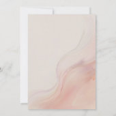 Dusty Roze Marmeren Script Kalligrafie Vrijgezelle Kaart (Achterkant)