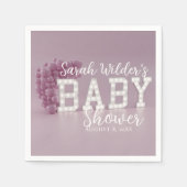 Dusty roze meisje ballon boog Baby shower servette Servet (Voorkant)