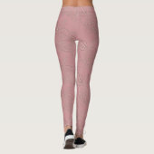Dusty roze Roses Leggings (Achterkant)